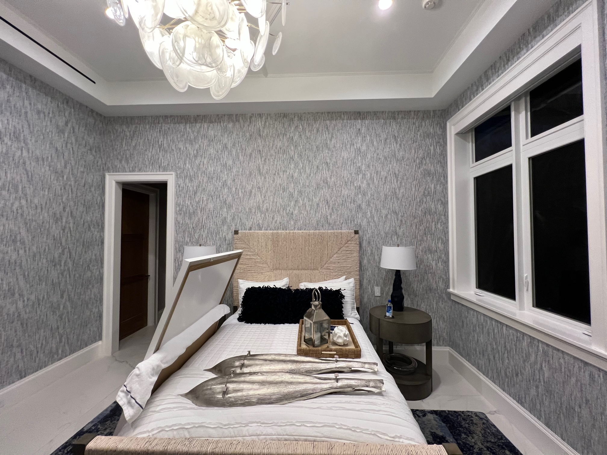 Victoria Park Fort Lauderdale mid-century modern home wallpaper installation